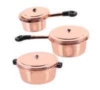 Milisten 1juego De Cocina para Casa De Juego Utensilios De Cocina Metálicos Accesorios Realistas para Decoración De Mini y