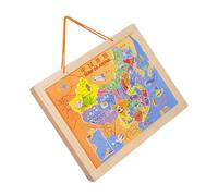 Milisten 1juego Puzzle De Mapamundi y De China para Juguete Educativo De Aprendizaje Geográfico Desarrollo Cognitivo y Coordinación Mano- para Pequeños