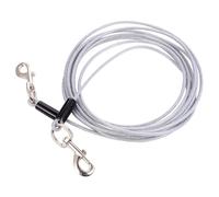 Milisten 1pieza Correa De Perro De Acero Trenzado De Doble Cabeza Cuerda De Tracción para Mascotas Resistente Mordiscos para Entrenamiento y Paseos Al Aire