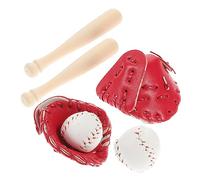 Milisten 2 Juegos De Artículos Deportivos para Casa De Muñecas Traje De Béisbol Juguetes Deportivos para Pequeños Miniaccesorios para Casa De Muñecas Bate En Miniatura para Juguetes