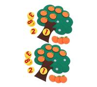Milisten 2 Juegos Juguetes de Matemáticas para Preescolar de Contar Naranjas Árbol de Fieltro para Desarrollo Habilidades Numéricas Educación Temprana Portátil