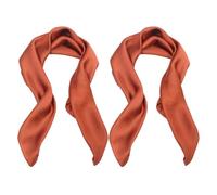 Milisten 2 Pañuelos de Seda Sintética Lisos para Mujer, Bufanda de Cuello, Pequeños Cuadrados, Versátil para Fiesta, Viaje y Uso Diario, Accesorios de Moda -verano