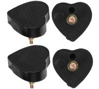 Milisten 2 Pares de Puntas de Tacón para Zapatos de Tacón Alto Negro Forma de Corazón, Material Pvc Resistente y Diseño Simple para Reparación y Uso Duradero