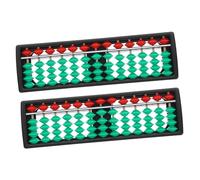 Milisten 2 Piezas Abaco Plástico Educativo Columnas Cuentas para Matemáticas Infantiles Herramienta Didáctica Portátil para Cálculo y Coordinación Visual Motora