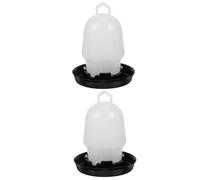 Milisten 2 Piezas Bebedero Automático para Gallinas con Cubeta Duradera Dispensador de Agua para Pollos y Aves de Corral Fácil Limpieza y Gallineros Exteriores