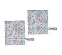 Milisten 2 Piezas Bolsa para Pañales Bolsa Organizadora Colgante Reutilizable para Ropa Húmeda y Seca de Niña con Cremallera para Guardería y Cochecito