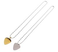 Milisten 2 Piezas Colgante De Pico De Guitarra Acero Guitarrista Forma Mujer Colgante De Púa De Guitarra Frío Pequeño Recoger Cadena Colgante Música Nombre Titanio Oro Joyas De Guitarra
