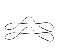 Milisten 2 piezas Correa Repuesto Tocadiscos Vinilo Negra Banda Elástica Plana Compatible Gramófono Fonógrafo Fácil Instalación