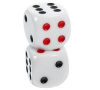Milisten 2 Piezas Dados De Resina Dados De Despedida De Soltero Dados De La Fiesta Divertido Juego De Dados Accesorios De Dados Bien Grande Dados De Broma Dados De Juguete con Largo Blanco
