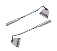 Milisten 2 Piezas de Azada de Mano de Acero Inoxidable Resistente para Plantar y Deshierbar, Herramienta Pequeña y Portátil para Jardinería y Cultivo en Exteriores