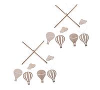 Milisten 2 Piezas De Campanillas De Viento Con Globos Aerostáticos Para Decorar Habitaciones De Carillones De Viento Adornos Para Cochecitos Accesorios Para Fotos De Habitación