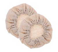 Milisten 2 Piezas de Fundas de Tela Reutilizables para Tapas de Tarros en Color Beige, Mantén Frescos los Alimentos Cocina de Forma Práctica y Ecológica