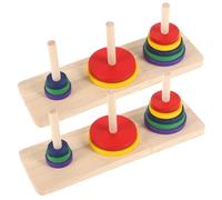 Milisten 2 Piezas De Madera Yugong Moving Mountain De Madera Hanoi De La Torre De Desbloqueo Rompecabezas De Bola Juego De Mesa Rompecabezas De Madera Rompecabezas De Cerebro De Bambú