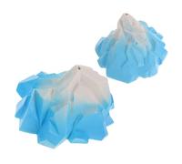 Milisten 2 Piezas De Microadornos De Paisaje De Iceberg para Acuario Decoración De Acuario con Montañas Nevadas Bandeja De Cubitos De Hielo De Resina Juguetes De Nieve