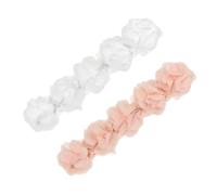 Milisten 2 piezas Diademas Elásticas para Niñas con Cinco Flores Accesorios para Pelo de Niña Suaves y Cómodas de Unidades y Rosa