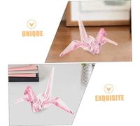 Milisten 2 Piezas Figuritas de Grulla Origami Acrílica Transparentes Unidades Decoración Versátil Bodas y Regalo de Cumpleaños Infantil Diseño Único Resistente