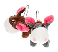 Milisten 2 Piezas Llaveros de Burro de Peluche Adorno Colgante de Suave Mochilas y Decoración Infantil