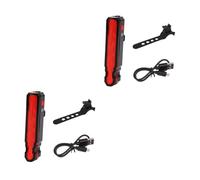 Milisten 2 Piezas Luces Traseras para Bicicleta LED Recargables USB Señal de Impermeables y Resistentes Instalación para Ciclistas Días Lluviosos