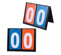 Milisten 2 Piezas Marcador de Baloncesto Portátil Tablero de Puntuación Manual Flip de Doble Cara para Deportivas Escuelas y Comunidades Rápido y de Usar