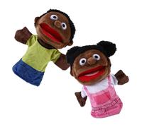 Milisten 2 Piezas Marionetas Mano Familiares de Peluche Realistas para Interactivos y Narración de Cuentos Juguetes Educativos