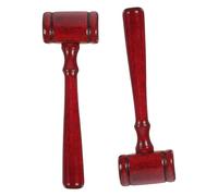Milisten 2 Piezas Martillo de Juez de Madera de Subasta con Sonido Accesorio de Cosplay Judicial Material Resistente y Diseño Realista para Jueces Abogados y Subastadores