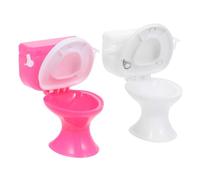 Milisten 2 Piezas Mini Muñeca Inodoro Juguete Interactivo Juguete Interesante Juguete Simulado Inodoro Juguete Simulación Mini Inodoro Plástico