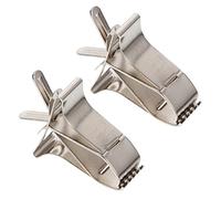 Milisten 2 Piezas Pinzas Inoxidable para Jaula de Pájaros Sujetador Multifuentes para Clips Prácticos para Comedero de Periquitos y Canarios Accesorios para Alimentación Higiénica