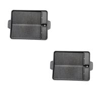 Milisten 2 Piezas Sartén Antiadherente de Aluminio de Profesional para Asar y Grill Plancha Cuadrada para Barbacoa para Cocinar Pescado y Comidas Reuniones Diseño con Aislamiento Térmico