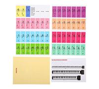 MILISTEN 2 Piezas Teclado De Piano Pegatinas Notas De Piano Pegatinas Etiqueta Engomada Del Teclado Del Piano Tabla De Notas De Teclado De Piano Suministros Retirable Papel