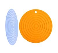 Milisten 2 Piezas Unidades de Salvamanteles Redondos de Antideslizantes y Resistentes al Protectores Aislantes para Encimeras Manteles para Ollas y Sartenes Tapetes Multifuncionales para