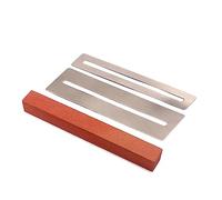 Milisten 2 Piezas Viga Niveladora de Trastes Piedra de Viga Limpia Perfil Redondo para Pulido de Trastes Luthiers DIY