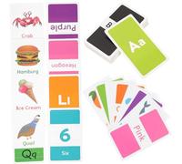 Milisten 2 Series Tarjetas Educativas De Aprendizaje para Flashcards con Colores Y Letras Inglés para Desarrollo Cognitivo Y Educación Temprana 58 Piezas X 2