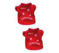 Milisten 2 Uds Sudadera De Sudaderas con para Perros Abrigo De con Copos De Nieve Trajes para Mascotas Ropa De Navidad para Perros