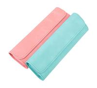 Milisten 2 Unids Caja de Cuero Caja de Cuero Portátil Portátil Portátil Eléctrico Cepillo de Dientes Recipientes de Viaje para Baño Viaje ( Rosa Azul )
