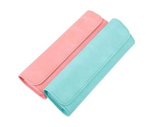 Milisten 2 Unids Caja de Cuero Caja de Cuero Portátil Portátil Portátil Eléctrico Cepillo de Dientes Recipientes de Viaje para Baño Viaje ( Rosa Azul )