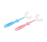 Milisten 2 Unids Niños en U Forma Cepillos de Dientes Soft Silicone Cepillo Cabeza Oral Dientes Limpieza MANUAL MANUAL Cepillo de Entrenamiento de La Entera por 7- 12 Años.