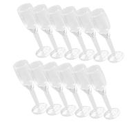 Milisten 20 Piezas Mini Vaso de cóctel Tazas pequeñas Lindas Tazas decoración de Bebidas Taza pequeña Mini Juguete Vidrio en Miniatura Mini Tazas Gafas Mini el plastico Transparente