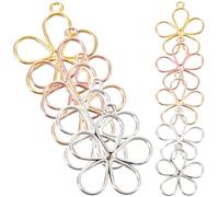 Milisten 200 Dijes de Pétalos de Metal para Hacer Joyas, Accesorios Delicados y Realistas para Pulseras y Colgantes, Fáciles de Usar y Conectar