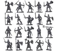 Milisten 200 Figuras de Soldados Medievales en Miniatura, Figuras Militares de Soldados Romanos Antiguos, Estatuas de Guerreros del Ejército de La Edad Media, Modelo de Juego para Castillos de Arena,