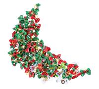 Milisten 200 Uds Lazo De Pelo Navideño para Mascotas Cuerda para El Pelo De Mascotas Anillo para El Pelo De Mascotas Cuerda para El Pelo De Soporte para El Pelo De Mascotas
