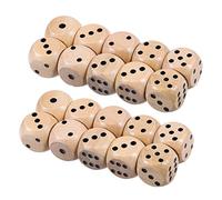 Milisten 24 Piezas Dados de Madera Dados del Juego de Mesa Aprendiendo Cubos de Bolsillo Dices Dados de Colores Dados en Juego de Mesa Suave Dices de Fiesta Dados de Juego estándar