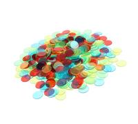 Milisten 240 Piezas Fichas de Bingo de Plástico de Contadores Transparentes Aleatorios para Bingo y Aprendizaje Matemático Color Aleatorio