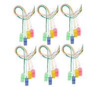 Milisten 24piezas Silbatos De Plástico Coloridos Para Silbatos De Animación y Entrenamiento Para Fútbol Actividades y Referees y Infantiles