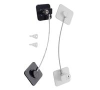 Milisten 2juego Cerradura de Seguridad sin Perforaciones Resistente Prueba de Bebés para Refrigerador Congelador Gabinetes Ventanas y Cajones con Llave