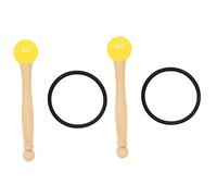 Milisten 2juegos Mallet De Cristal Para Cuencos De Sonido Mango De Madera y Cabeza De Goma Accesorio Para y Ligero y Portátil Para Principiantes y Profesionales
