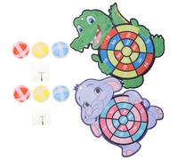 Milisten 2juegos Tablero Infantil con Bolas Adhesivas De Unidades con Diana Decorativa De Elefante y Cocodrilo Portátil y Colgante para Interior Interacción Padre Hijo y Desarrollo De Punte