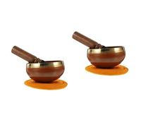 Milisten 2juegos Tazón De Cobre Para y Relajación De Sonido Con Martillo y Cojín Diseño Ergonómico Para Crear Una Atmósfera Serena Hogar o Oficina