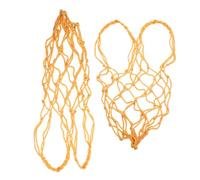 Milisten 2piezas Bolsa De Alimentación De Heno De Nylon para Cabras y Ovejas De Alimentación Lenta Accesorios De Granja Comedero Colgante para Ganado