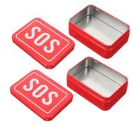 Milisten 2piezas Caja de Supervivencia Metálica Organizador de Herramientas para Exteriores Unidades Contenedor Pequeño Multifunción para Emergencias y Camping