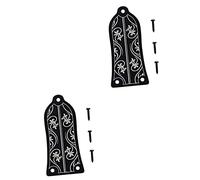 Milisten 2piezas Cubierta De Truss Rod Forma De Campana Para Guitarra Eléctrica Diseño Floral Incluye Tornillos Fácil Instalación Compatible Guitarras Eléctricas